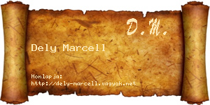 Dely Marcell névjegykártya